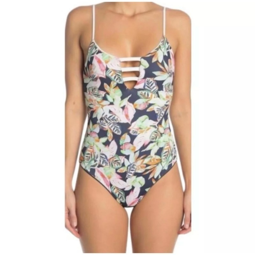 NEW MAAJI Reversible One-Piece Swimsuit in Black Forest
